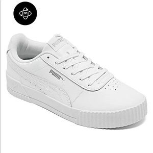 All White Puma Carina Shoe